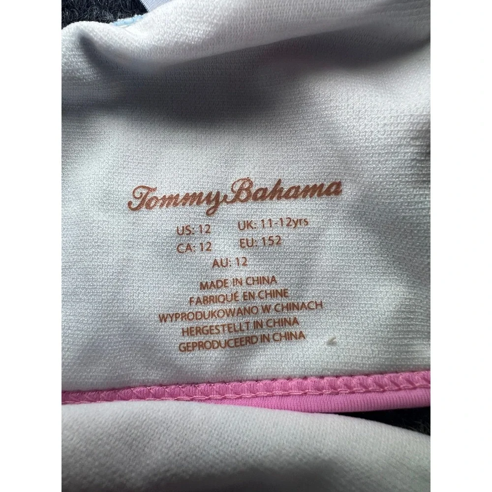 Tommy Bahama Girls Tropical Floral One Shoulder Ruffle Bikini Set Size 12 NEW